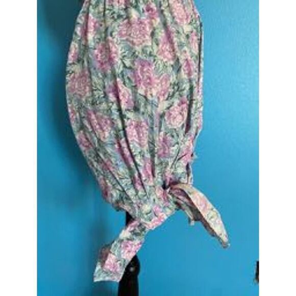 RE/DONE The Attico 80's Cottage Floral Shoulder Pads Mini Dress Covered Button S - Picture 7 of 11